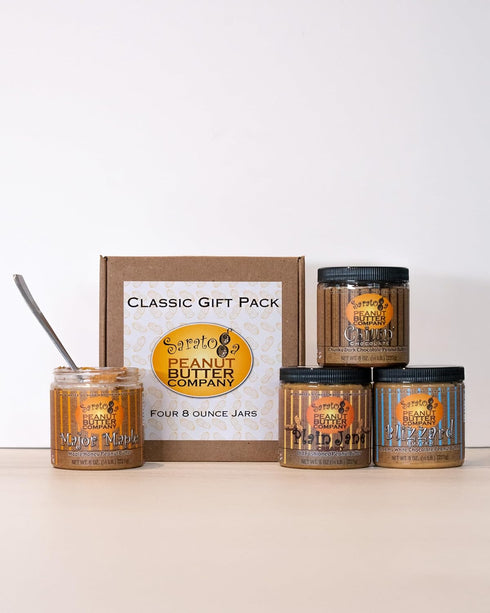Saratoga Peanut Butter Company - Classic Gift Set - Four 8 oz jars of our best