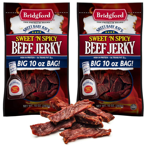 Bridgford Sweet Baby Ray's Beef Jerky Sweet N Spicy 10 oz Pack