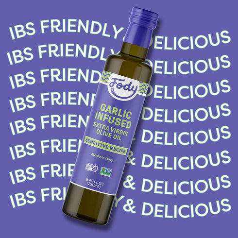 8.45 Oz, Fody Foods Garlic Infused Extra Virgin Olive Oil, Low FODMAP Certified, Gut & IBS Friendly, Cold-Pressed