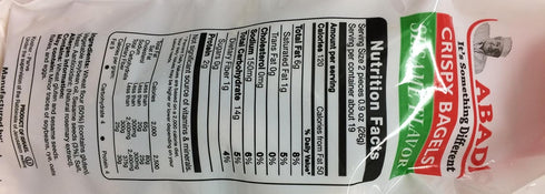 Abadi 4 (2 oz.) Crispy Bagels Sesame Flavor Pck