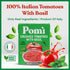 100% 13.8oz (Pack 12) Pom Crushed Tomatoes with Basil - Creamy, Velvety Italian Sauce, No Salt