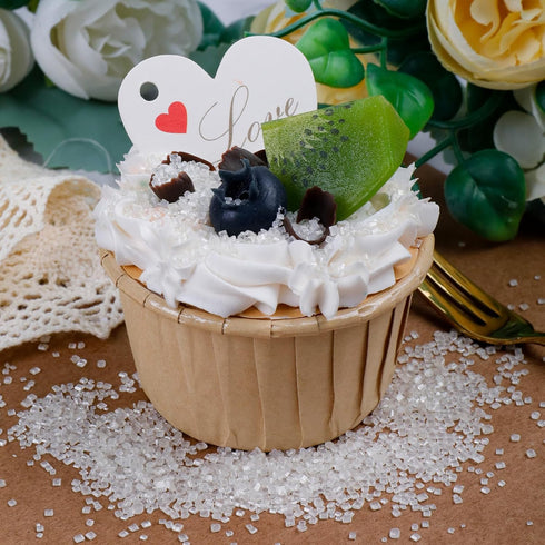 (130g/4.6oz) White Sanding Sugar - Sparkling Sugar Crystals for Baking Decorations - Edible on Cookies, Cupcakes