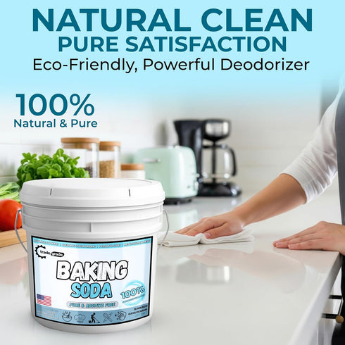 15 lb TradeGrade Pure Baking Soda Powder Bucket, Sodium Bicarbonate Powder | Premium Food-Grade for Baking, Bread