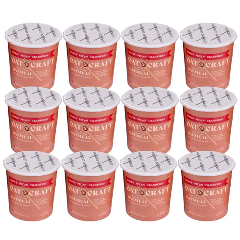 Oatcraft Premium Handcrafted Instant Oatmeal with Toasted Granola Clusters Variety Pack Cups (12