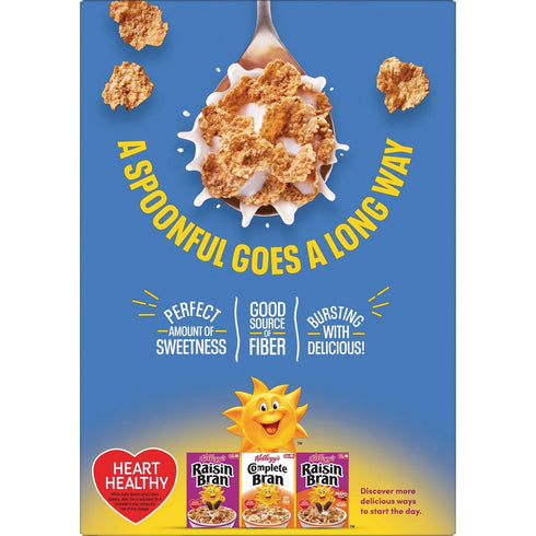 12.7oz (Pack 2) Kellogg's Frosted Bran Breakfast Cereal, Fiber Cereal, Family Breakfast, Original, Box