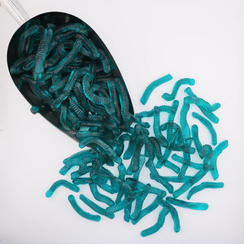 Gummy (5 FirstChoiceCandy Sweet & Sour Worms, Multi Flavors and Solid Colors Pound, Blue Raspberry)