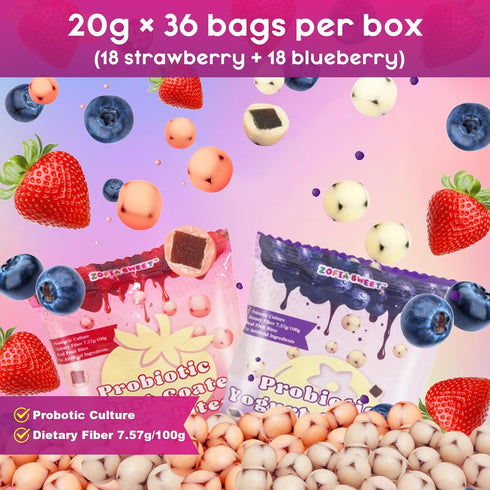 Pack, 0.7oz 36 25.4oz 18 18), 360Ct Zofia Sweet Yogurt Covered Fruit Snacks Variety - Pouches Net (Strawberry +