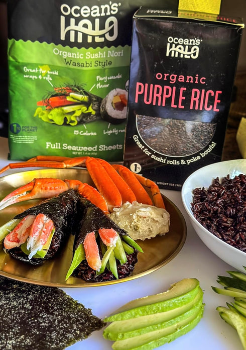 32 oz Ocean's Halo Purple Rice, Organic, Vegan, Gluten-free Ingredients