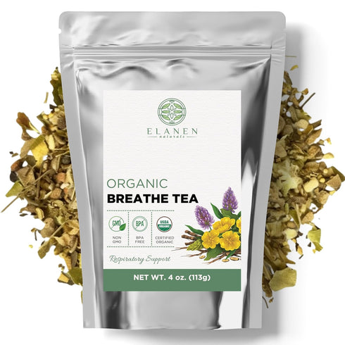 Elanen Naturals Organic Breathe Tea 4 oz. (113g), USDA Certified Organic Lung