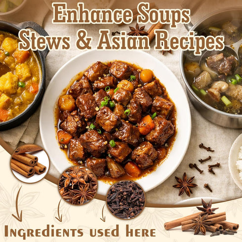 Nahasahr Set 3 Pack 12.7oz Cinnamon Sticks, Star Anise & Whole Cloves Spice All Natural Whole Spices, No Preservatives