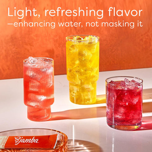 packets, 6-Count, Jamba Singles To Go! razzmatazz smoothie-inspired powdered drink mix aspartame free, just add water