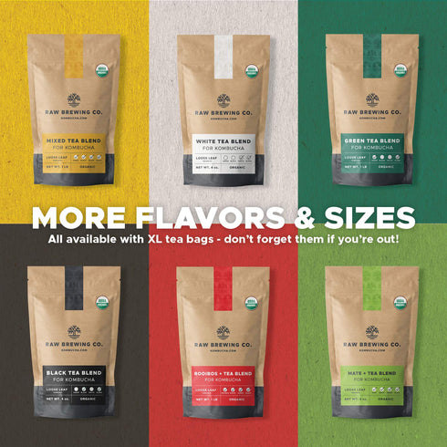 1 50 Kombucha.com Certified Organic Loose Leaf Tea - Kombucha Brewing Blends (Black Tea Blend, Pound). Makes up