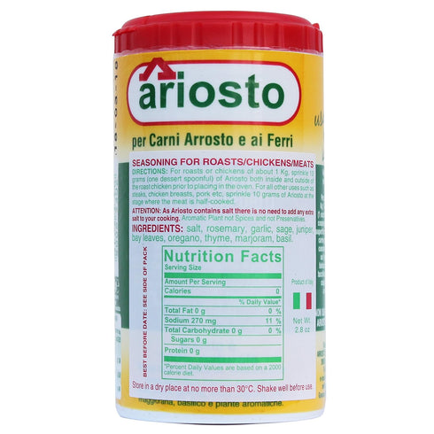 Ariosto 2.8 4 Meat Seasoning, Roasted and Grilled, Ounce, Per Case