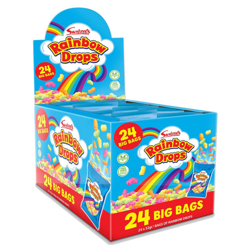 Swizzels 24 Large Bags Rainbow Drops Box