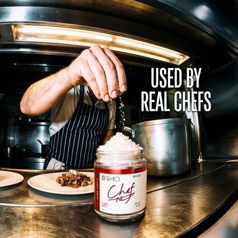 Hand-Packed (4.3oz Pack 1) Osmo Flakey White Sea Salt By Chef Nick DiGiovanni, Premium Sea Salt, Perfect for Cooking