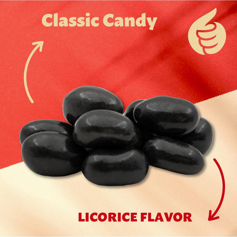 2-Pound Pack Black Licorice Jelly Beans | | Licorice Candy | Black Jelly Beans for Holiday Buffets, Gifting