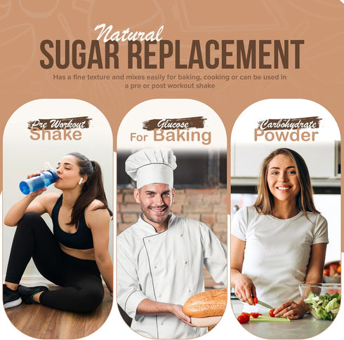5 lbs Bulk Dextrose Powder - Pure Carbs Unflavored - Good Source of Glucose and Carbohydrates - Food Grade Sugar