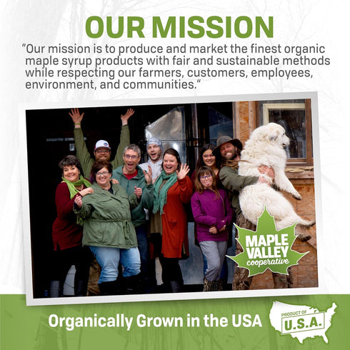 1 lb Maple Valley Organic Pure Maple Sugar Granulated, Natural Sugar Alternative, Good in Coffee, Baking, Cooking, Made
