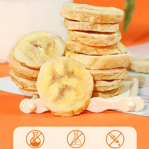SYZJMWDY 6oz (170g) 100%, Premium Freeze Dried Banana Slices - No Sugar Added | Crunchy Fruit Snacks for Outdoor