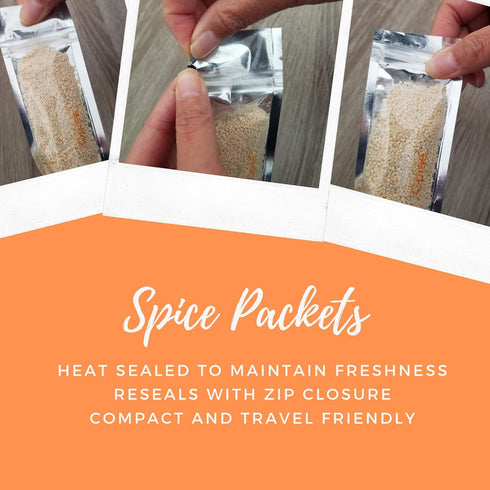 Set 8 Cpise ORGANIC Camping Spice with Essential Spices for Camping & Travel