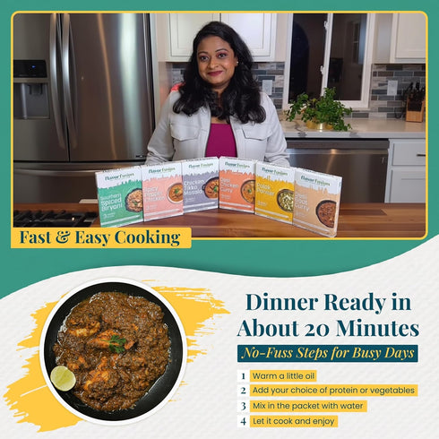 6 Pack) Flavor Fusion with Clean Ingredients - Premium Masala Blends for Rich, Flavorful Home Cooking - No Preservative