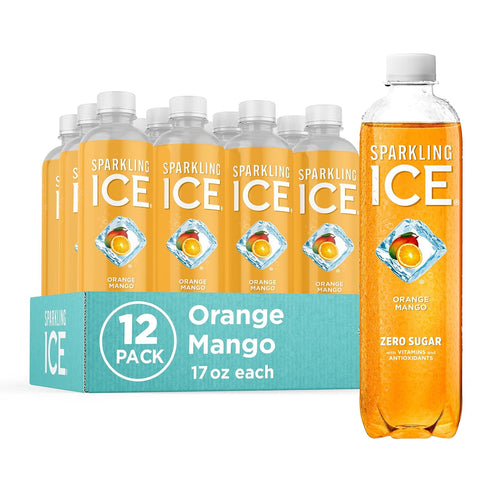 Sparkling Ice, Orange Mango Sparkling Water, Zero Sugar Flavored Water, with Vitamins