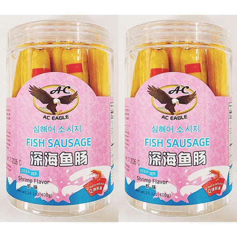 Generic Fish Sausage Snack, Shrimp Flavor, 14.1 Oz, 2 Pack