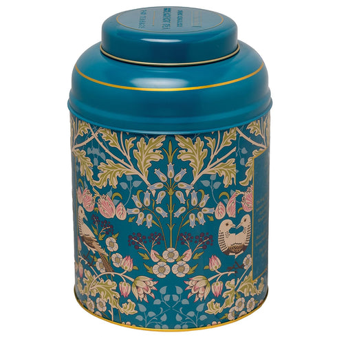240 New English Teas Song Thrush & Berries Teal Tea Caddy with Breakfast Teabags