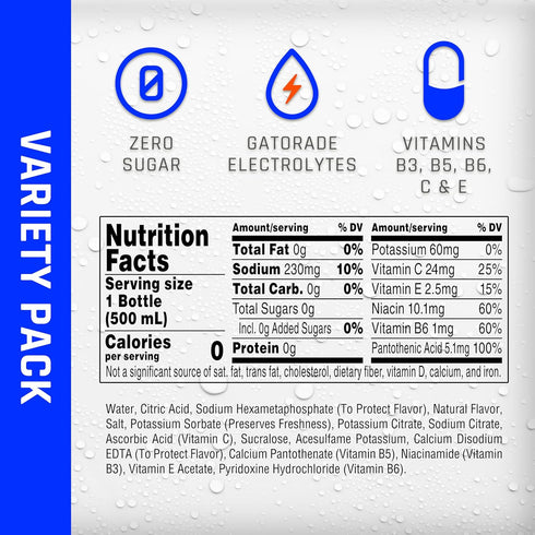 Immune 3 Pack, 16 Oz (Pack 12) Propel Support with Vitamin C + Zinc, Flavor Variety Fl