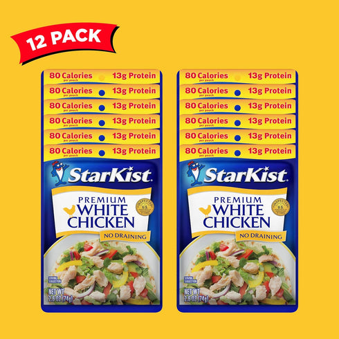 2.6 oz (Pack 12) StarKist Premium White Chicken - Pouch