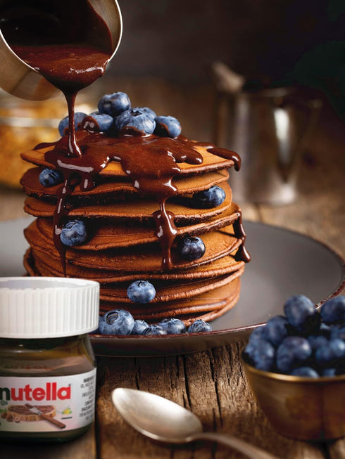 ATREVO 0.88 oz (Pack 7) 7 Mini Nutella Glass Jars Chocolate Hazelnut Spread of with Wooden Spoons - Holiday Chocolate