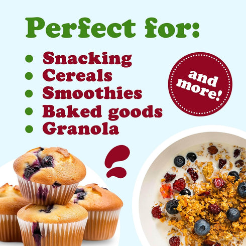 1 Food to Live - Organic Delightful Berries Mix, Pound - A Blend of Non-GMO Dried Cherries & Cranberries. Gently