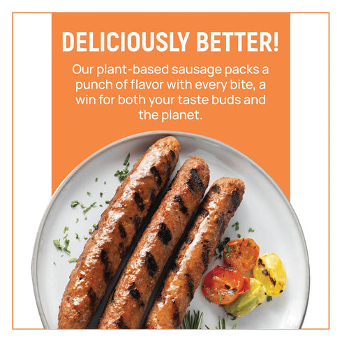 6 Count, 9.5 Oz Switch Foods Plant-Based Sausage, Soy Free, Gluten Free, Non-GMO