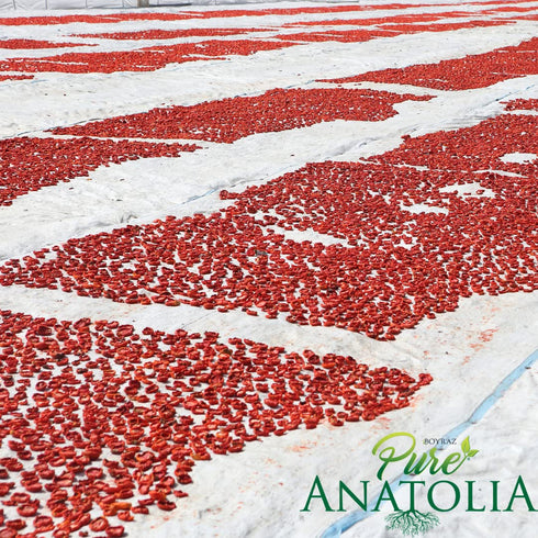 Packed, 3.17 oz Pure Anatolia Organic Sun-Dried Tomatoes Halves Cut Dry No Oil Added, Unsulfured, No Preservatives