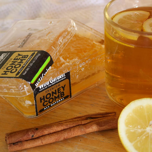 100% 7.05 Oz Wild Garden RAW Pure Bee Honeycomb - No Additives, No Preservatives, Fresh From The Mountains