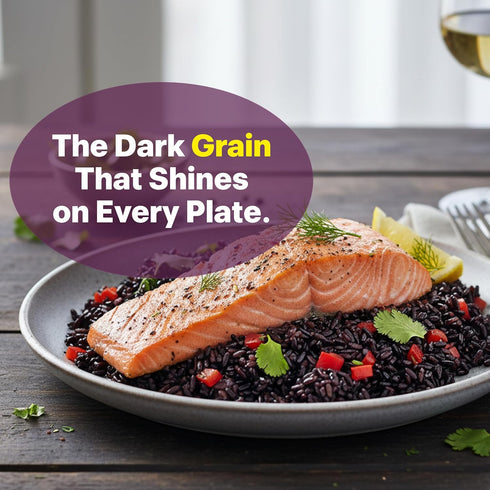 1.5 9.3g 4.5g 8.8 oz Pack 6 Eat Regal Black Rice | Ready to Eat Microwave in Minutes Superfood Grain | Always Fluffy