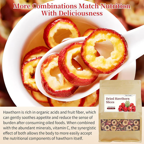 14.11oz/400g Hee Creek Premium Dried Hawthorn Berries Natural Hawthorn Berry Tea No Sugar No Artificial Color Awaken