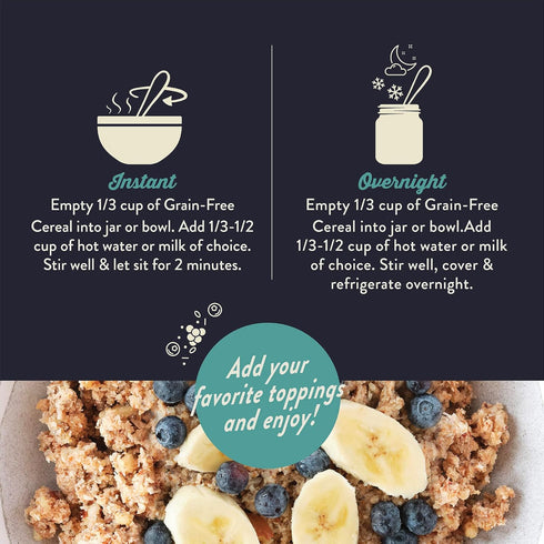 (1 Count, 12.8 oz. Wella Cereal Oatmeal Alternative, Gluten-Free Breakfast Hot Cereal, Grain-Free Paleo Organic Vegan