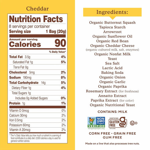 Mmms Pack Packs, 8 (Pack 2) Simple Mills Pop Cheddar Baked Snack Crackers, Healthy Snacks for Kids, Individual Gluten