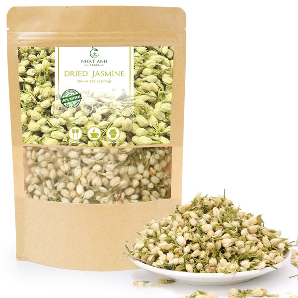 Nhat Anh Farm - Dried Jasmine Flowers - Pure Jasmine Buds 3.5oz(100g)