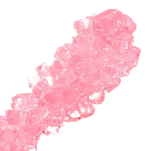 36 Light Pink Rock Candy Sugar Sticks - Cherry Flavored - Individually Wrapped Pink Candy Party Favors