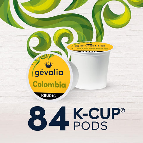 84 Gevalia Colombia K-Cup Coffee Pods, for a Keto and Low Carb Lifestyle, ct Box