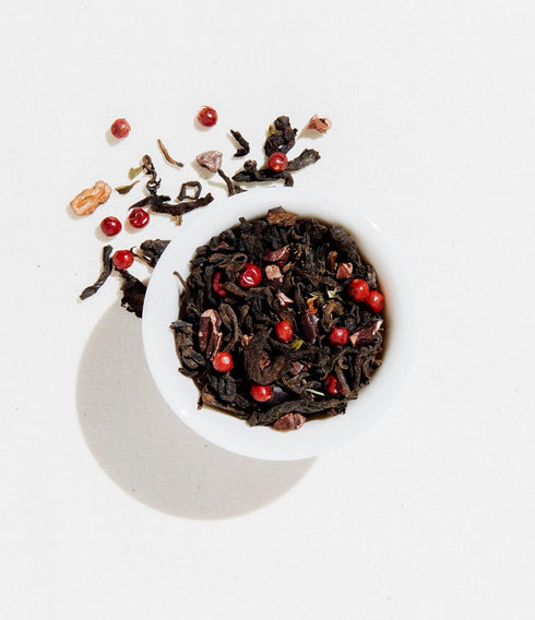 50 Art of Tea | Dark Chocolate Peppermint Dessert Tea | Organic Black Tea | Pyramid Tea Bag Sachets
