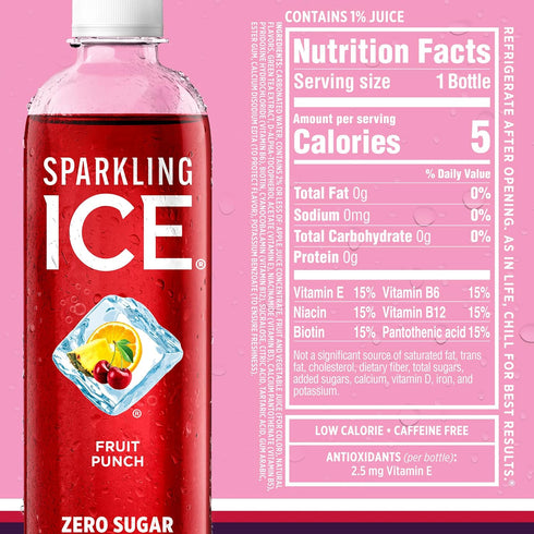 Pack, 17 oz, 12 count Sparkling Ice Purple Variety Flavored Water, Zero Sugar, with Vitamins and Antioxidants, fl