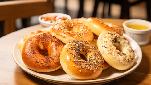 RawJoy Fresh New York City Mixed flavor Bagels - 12 Pack
