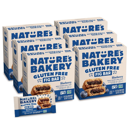 Natures Bakery Gluten Free Fig Bars, Blueberry, Real Fruit, Vegan, Non-GMO, Snack