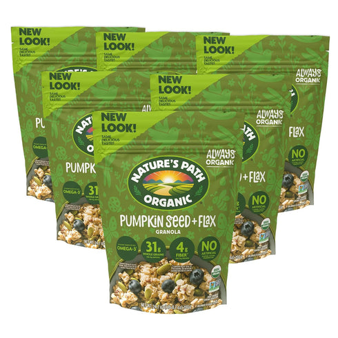 24.7 oz (Pack 6), Nature's Path Organic Pumpkin Seed + Flax Granola, of Non-GMO
