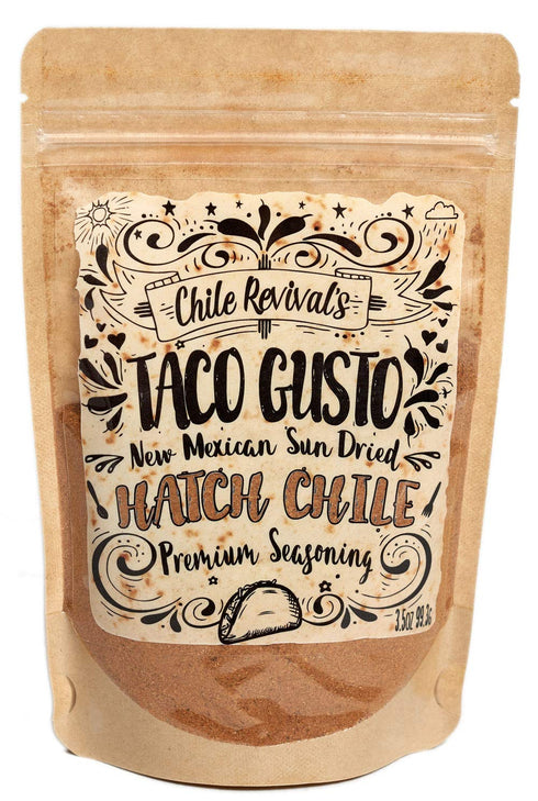 Chile Revival Taco Gusto Hatch Chile Premium Seasoning, Large Bag (3.5oz)