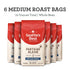 12 (Pack 6) Seattle's Best Coffee Portside Blend Medium Roast Whole Bean Coffee | Ounce Bags