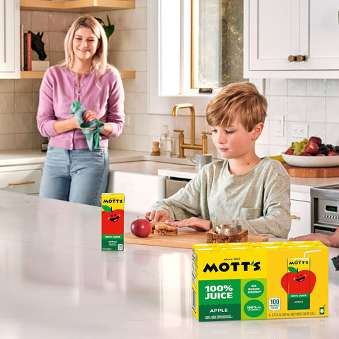 100% 6.75 Oz 32 Count (4 Packs 8), 2 100% Mott's Original Apple Juice, Fl Boxes, Of Servings Of Fruit, Fruit Juice